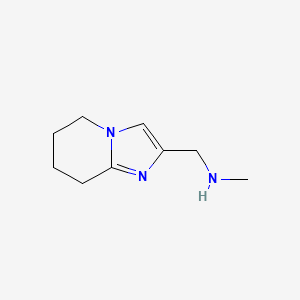 molecular formula C9H15N3 B1447588 {5H,6H,7H,8H-imidazo[1,2-a]pyridin-2-ylmethyl}(methyl)amine CAS No. 1500012-34-9