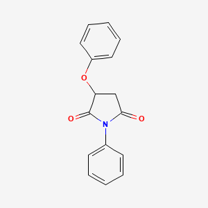 molecular formula C16H13NO3 B14475896 3-Phenoxy-1-phenylpyrrolidine-2,5-dione CAS No. 67354-77-2