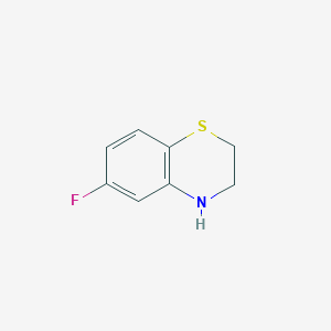 molecular formula C8H8FNS B1447591 6-Fluoro-3,4-dihydro-2H-1,4-benzothiazine CAS No. 1551174-98-1