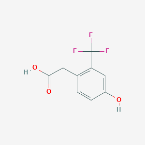 molecular formula C9H7F3O3 B1447594 4-Hydroxy-2-(trifluoromethyl)phenylacetic acid CAS No. 1261569-12-3