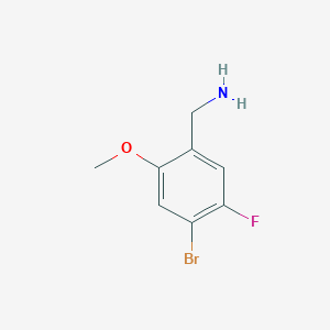 molecular formula C8H9BrFNO B1447596 (4-Bromo-5-fluoro-2-methoxyphenyl)methanamine CAS No. 1780208-92-5