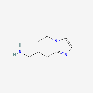 molecular formula C8H13N3 B1447601 (5,6,7,8-Tetrahydroimidazo[1,2-a]pyridin-7-yl)methanamine CAS No. 1511147-55-9