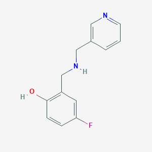 molecular formula C13H13FN2O B1447612 4-Fluoro-2-(((pyridin-3-ylmethyl)amino)methyl)phenol CAS No. 1512070-64-2