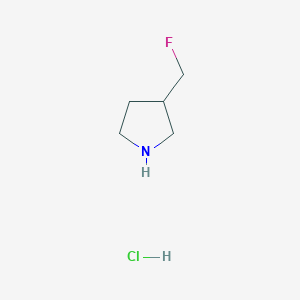 molecular formula C5H11ClFN B1447618 3-(Fluoromethyl)pyrrolidine hydrochloride CAS No. 1782410-86-9