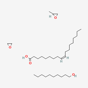 molecular formula C33H66O5 B14476184 decan-1-ol;2-methyloxirane;(Z)-octadec-9-enoic acid;oxirane CAS No. 72283-35-3