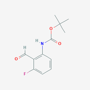molecular formula C12H14FNO3 B1447621 tert-Butyl (3-fluoro-2-formylphenyl)carbamate CAS No. 1086392-03-1