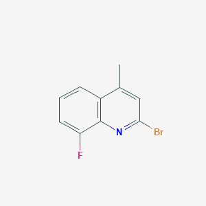 molecular formula C10H7BrFN B1447622 2-Bromo-8-fluoro-4-methylquinoline CAS No. 1367706-89-5