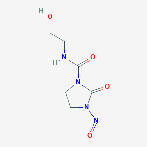 molecular formula C6H10N4O4 B14476239 N-(2-Hydroxyethyl)-3-nitroso-2-oxoimidazolidine-1-carboxamide CAS No. 65533-70-2