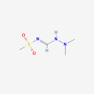 molecular formula C4H11N3O2S B14476296 N-[(E)-(2,2-dimethylhydrazino)methylidene]methanesulfonamide CAS No. 69276-91-1