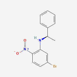 molecular formula C14H13BrN2O2 B1447634 5-溴-2-硝基-N-[(1R)-1-苯乙基]苯胺 CAS No. 1416336-79-2