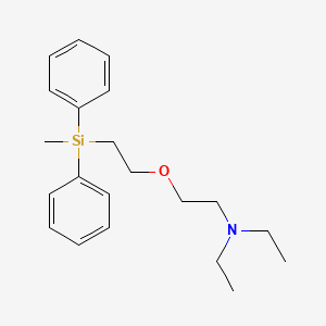 molecular formula C21H31NOSi B14476352 Ethanamine, N,N-diethyl-2-(2-(methyldiphenylsilyl)ethoxy)- CAS No. 70737-24-5