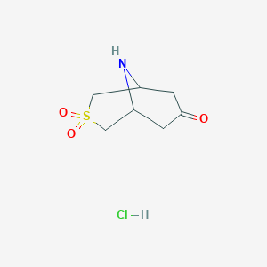 molecular formula C7H12ClNO3S B1447637 3-Thia-9-azabicyclo[3.3.1]nonan-7-one-3,3-Dioxo hydrochloride CAS No. 1419101-38-4