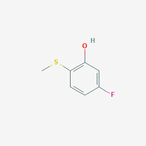 molecular formula C7H7FOS B1447639 5-Fluoro-2-(methylthio)phenol CAS No. 1243442-20-7