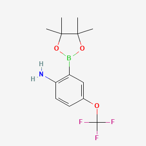 2-(4,4,5,5-Tetramethyl-1,3,2-dioxaborolan-2-YL)-4-(trifluoromethoxy)aniline