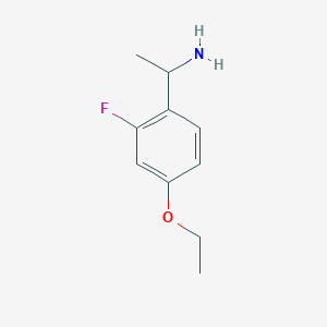 molecular formula C10H14FNO B1447643 1-(4-Ethoxy-2-fluorophenyl)ethan-1-amine CAS No. 1702169-26-3