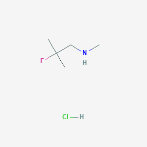 molecular formula C5H13ClFN B1447644 2-Fluoro-N,2-dimethylpropan-1-amine hcl CAS No. 1956318-97-0