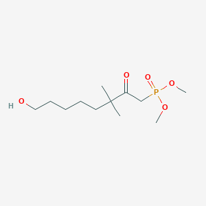 molecular formula C12H25O5P B14476443 Dimethyl (8-hydroxy-3,3-dimethyl-2-oxooctyl)phosphonate CAS No. 68382-92-3