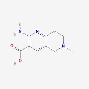 molecular formula C10H13N3O2 B1447649 2-氨基-6-甲基-5,6,7,8-四氢-1,6-萘啶-3-羧酸 CAS No. 1334498-77-9