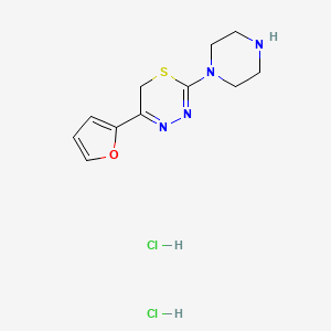 molecular formula C11H16Cl2N4OS B1447655 5-(2-furyl)-2-piperazin-1-yl-6H-1,3,4-thiadiazine dihydrochloride CAS No. 1426291-04-4