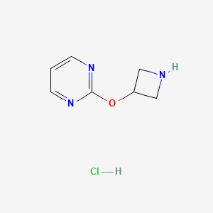 molecular formula C7H10ClN3O B1447659 2-(Azetidin-3-yloxy)pyrimidine hydrochloride CAS No. 1430841-45-4