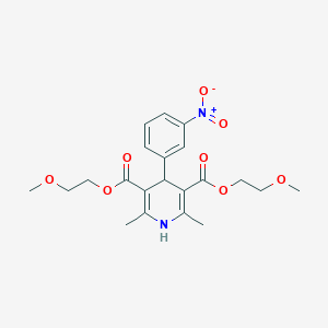 molecular formula C21H26N2O8 B144766 2,6-二甲基-4-(3-硝基苯基)-1,4-二氢吡啶-3,5-二甲酸双(2-甲氧基乙基)酯 CAS No. 70172-96-2