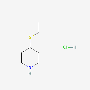 molecular formula C7H16ClNS B1447661 4-(Ethylsulfanyl)piperidine hydrochloride CAS No. 1864073-00-6