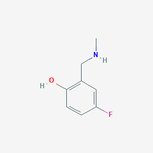 molecular formula C8H10FNO B1447662 4-氟-2-[(甲基氨基)甲基]苯酚 CAS No. 1363166-05-5