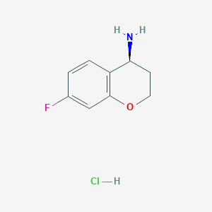 molecular formula C9H11ClFNO B1447663 (S)-7-Fluorochroman-4-amine hydrochloride CAS No. 1392219-37-2