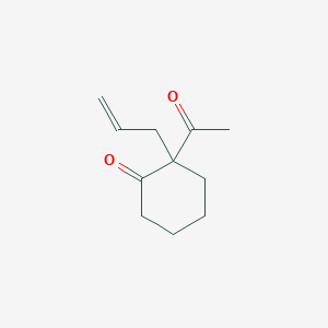 molecular formula C11H16O2 B14476707 Cyclohexanone, 2-acetyl-2-(2-propenyl)- CAS No. 67679-11-2