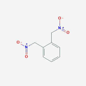 molecular formula C8H8N2O4 B14476723 Benzene, 1,2-bis(nitromethyl)- CAS No. 65768-08-3
