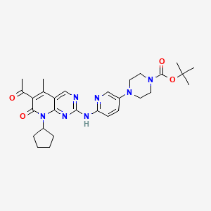 molecular formula C29H37N7O4 B1447679 Tert-butyl 4-[6-[(6-acetyl-8-cyclopentyl-5-methyl-7-oxopyrido[2,3-d]pyrimidin-2-yl)amino]pyridin-3-yl]piperazine-1-carboxylate CAS No. 1651214-74-2