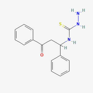 molecular formula C16H17N3OS B14476814 N-(3-Oxo-1,3-diphenylpropyl)hydrazinecarbothioamide CAS No. 72334-64-6