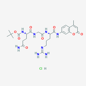 molecular formula C28H41ClN8O8 B1447682 Boc-gln-gly-arg-amc hcl CAS No. 133448-21-2