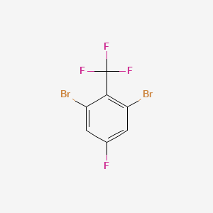 molecular formula C7H2Br2F4 B1447688 2,6-Dibromo-4-fluorobenzotrifluoride CAS No. 1803837-12-8