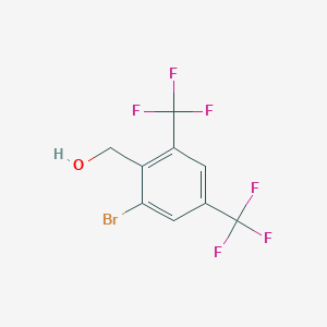 molecular formula C9H5BrF6O B1447694 [2-Bromo-4,6-bis(trifluoromethyl)phenyl]methanol CAS No. 1805512-50-8
