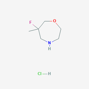 molecular formula C6H13ClFNO B1447695 6-Fluoro-6-methyl-1,4-oxazepane hydrochloride CAS No. 1823319-59-0