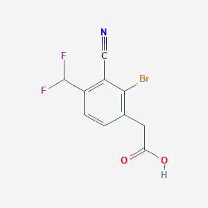 2-[2-Bromo-3-cyano-4-(difluoromethyl)phenyl]acetic acid