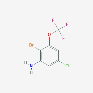 molecular formula C7H4BrClF3NO B1447710 2-Bromo-5-chloro-3-(trifluoromethoxy)aniline CAS No. 1805138-93-5