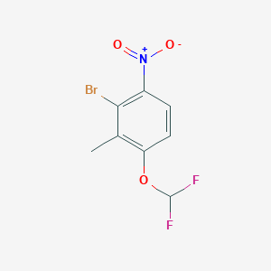 molecular formula C8H6BrF2NO3 B1447711 2-Bromo-6-difluoromethoxy-3-nitrotoluene CAS No. 1807185-98-3