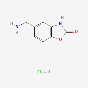 molecular formula C8H9ClN2O2 B1447716 5-氨甲基-3H-苯并噁唑-2-酮盐酸盐 CAS No. 903556-85-4
