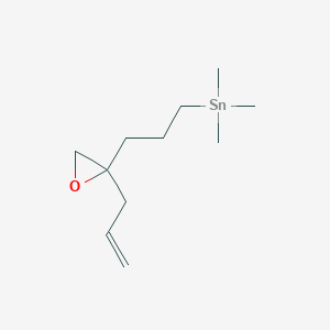 molecular formula C11H22OSn B14477161 Trimethyl{3-[2-(prop-2-en-1-yl)oxiran-2-yl]propyl}stannane CAS No. 65286-68-2