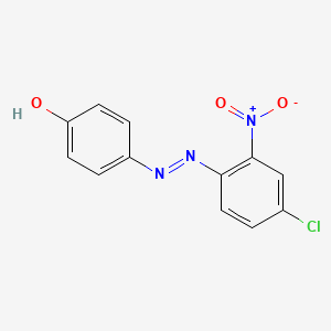 molecular formula C12H8ClN3O3 B14477191 4-[2-(4-Chloro-2-nitrophenyl)hydrazinylidene]cyclohexa-2,5-dien-1-one CAS No. 70800-51-0