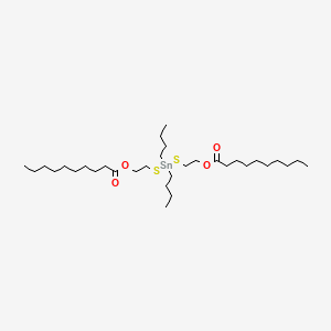 molecular formula C32H64O4S2Sn B14477228 Dibutyltinbis[2-(decanoyloxy)ethylmercaptide] CAS No. 68928-47-2