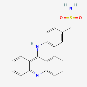 molecular formula C20H17N3O2S B14477261 Methanesulfonamide, 1-(p-(9-acridinylamino)phenyl)- CAS No. 66147-70-4