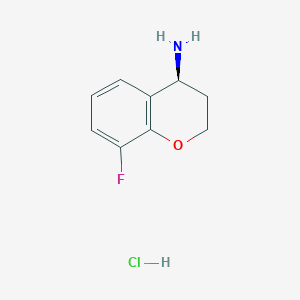molecular formula C9H11ClFNO B1447729 (4S)-8-fluoro-3,4-dihydro-2H-1-benzopyran-4-amine hydrochloride CAS No. 1392219-01-0