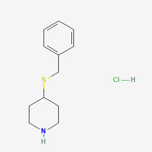 molecular formula C12H18ClNS B1447731 4-(苄硫基)哌啶盐酸盐 CAS No. 1864063-45-5
