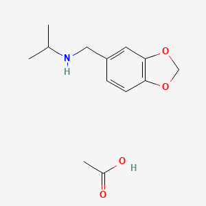molecular formula C13H19NO4 B14477323 N-Isopropyl-piperonylamine acetate CAS No. 72156-39-9