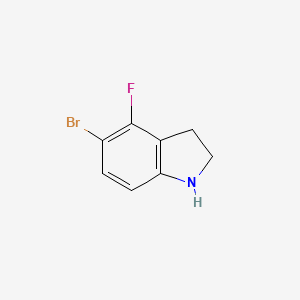 molecular formula C8H7BrFN B1447737 5-Bromo-4-fluoroindoline CAS No. 1782463-27-7
