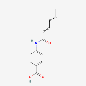 molecular formula C13H13NO3 B1447752 4-(Hexa-2,4-dienoylamino)benzoic acid CAS No. 945155-13-5