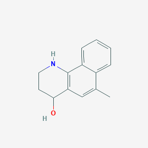 molecular formula C14H15NO B14477575 Benzo[h]quinolin-4-ol, 1,2,3,4-tetrahydro-6-methyl- CAS No. 65512-74-5